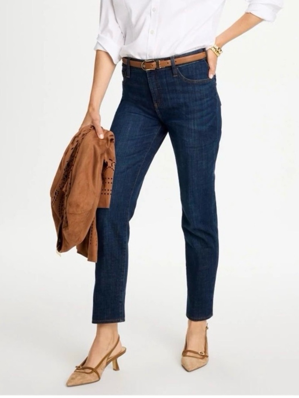 Chico’s Dark Wash So Slimming Girlfriend Ankle Jean